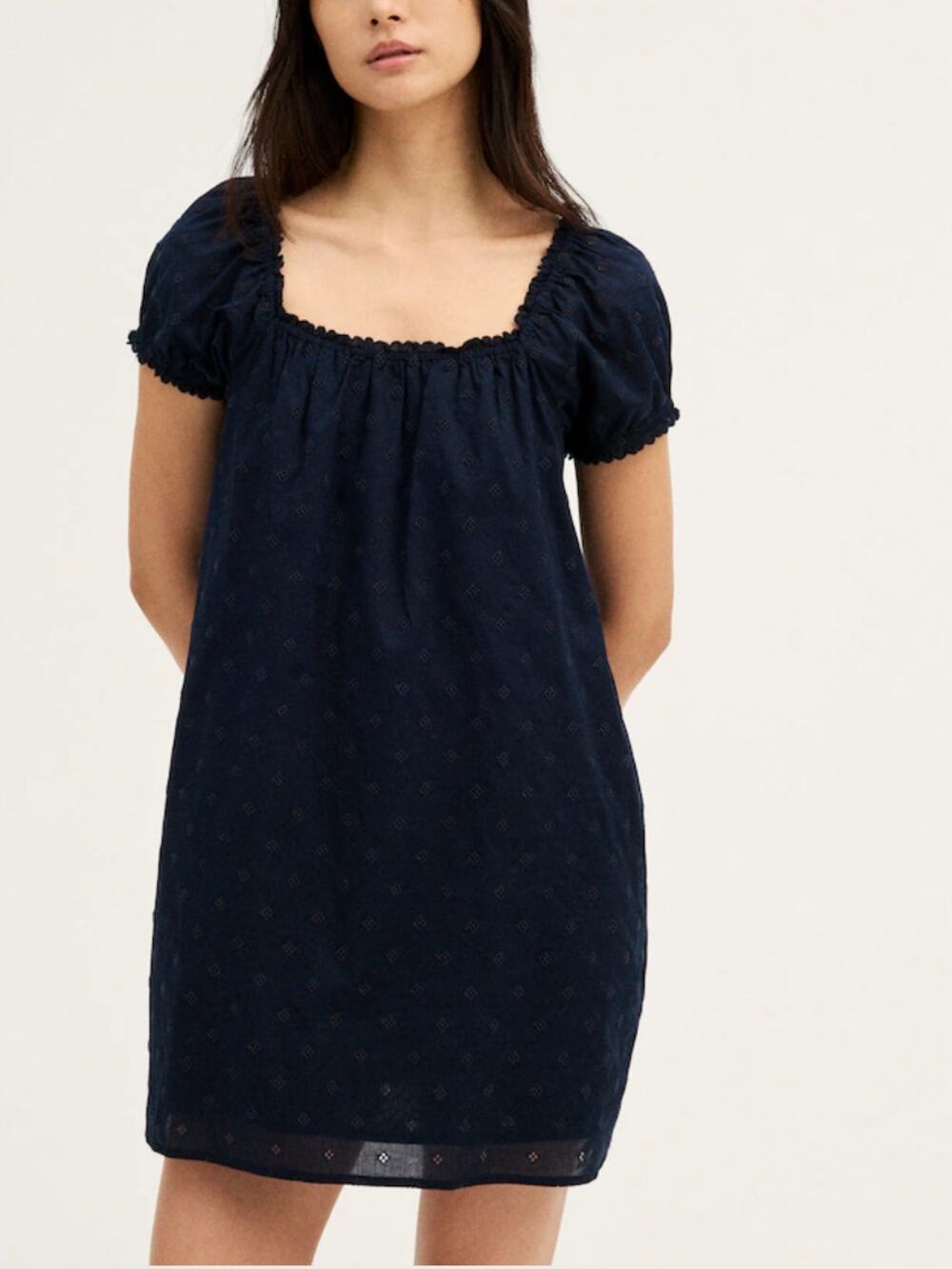 Madewell Chateau Dress XS NWT Indigo Blue OA935 Floral Western Boho Y2K